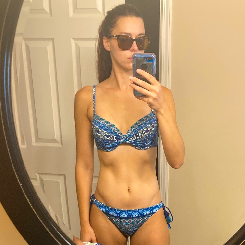 Bleu Rod Beattie blue bikini sz 6